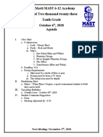 Class Meeting Agenda 10-06-20 - Copy For Students