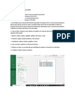 Taller Excel 2016: Crear formato factura y hojas con datos de clientes, productos y vendedores