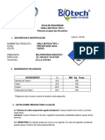 Hoja de Seguridad Biotech Tipo 1