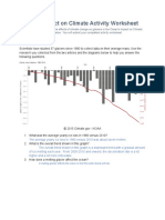 Ocean's Impact On Climate Activity Worksheet: Part One