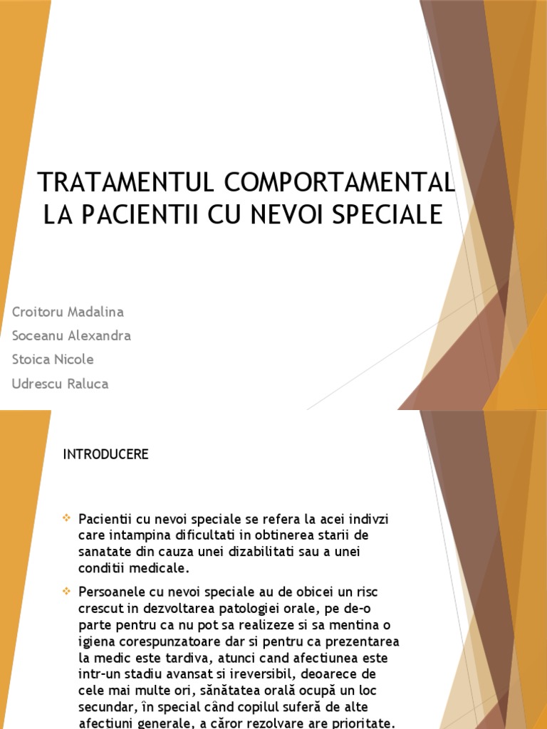 Pacienti Cu Nevoi Speciale Din Sfera Medicala 1 | PDF