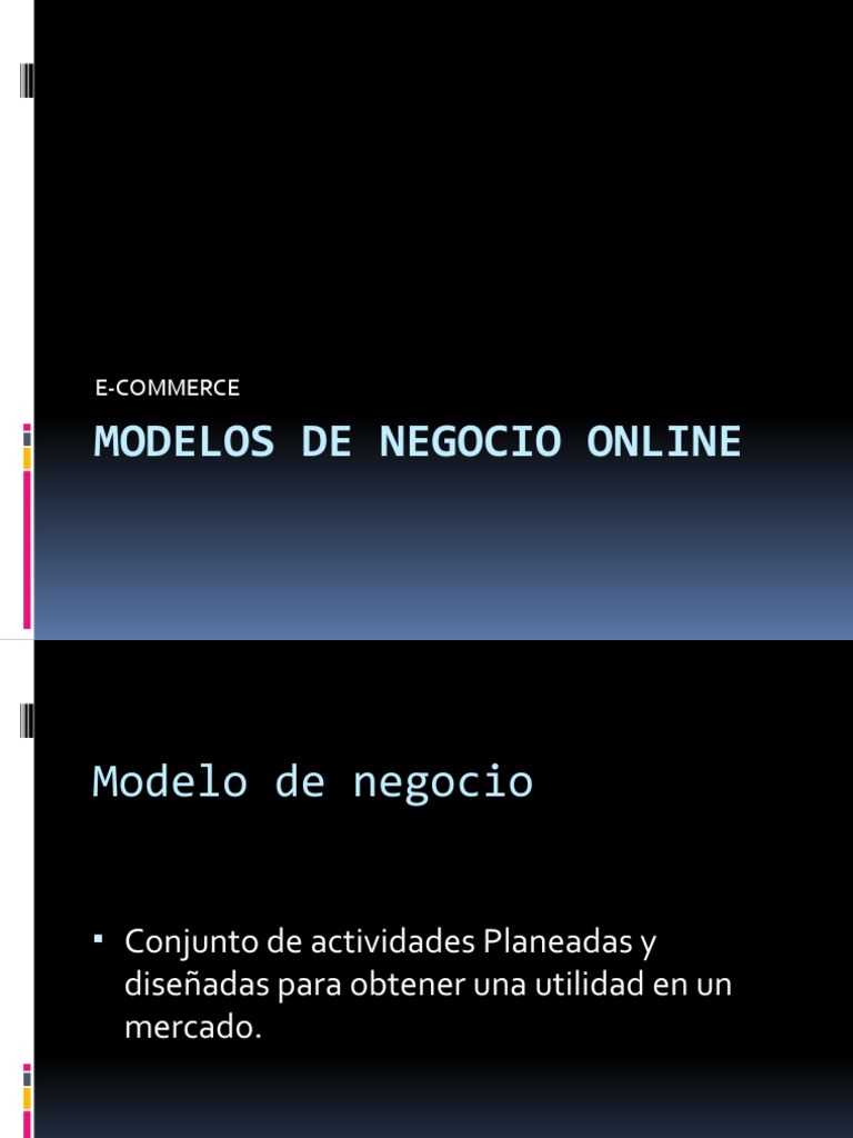 Modelos de Negocio Online Efectivos | PDF | Modelo de negocio | Internet