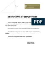 Jeremy Ortega Work Certificate