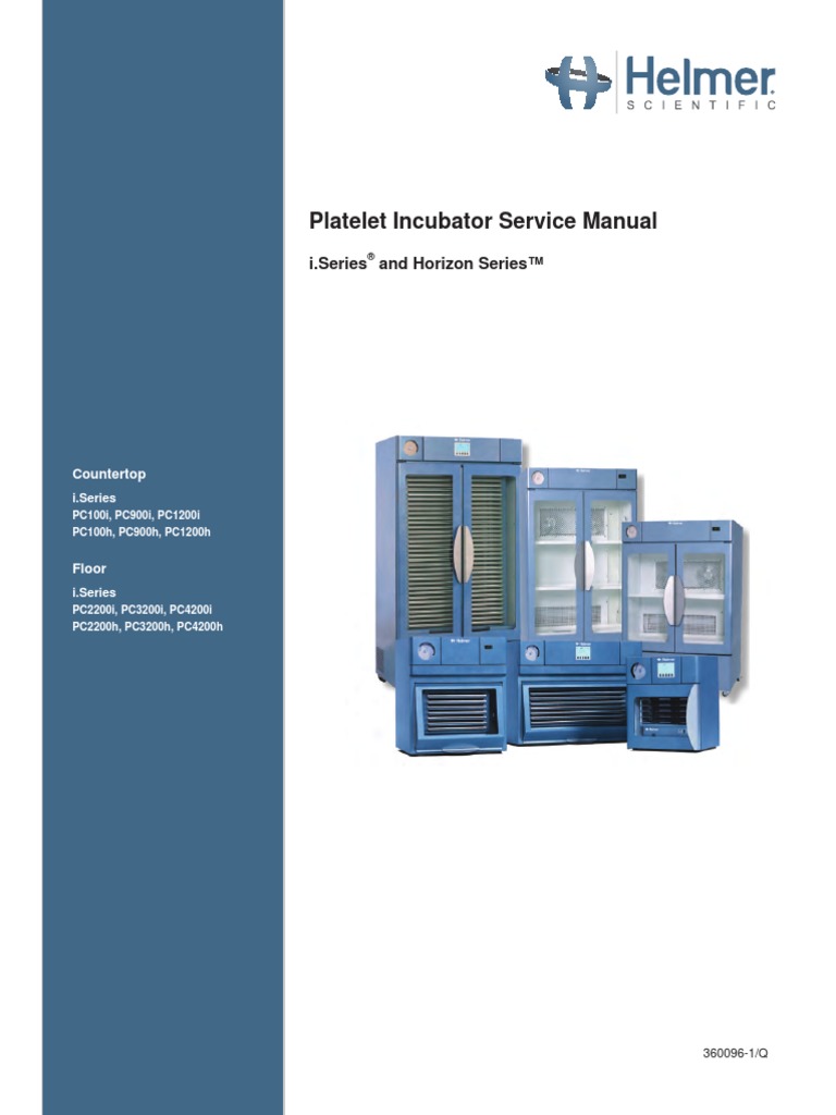 Platelet Incubator Service Manual 360096 1 PDF Switch Electrical