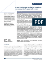 Predictors of Prolonged Mechanical Ventilation in Patients Admitted To Intensive Care Units: A Systematic Review