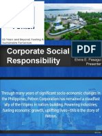 Corporate Social Responsibility: Elvira E. Pasagui Presenter