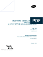 Mentoring and Coaching For Professionals: A Study of The Research Evidence