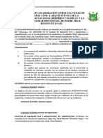 Convenio de Colaboración Entre Facultad de Ingenieria Civil y Arquitectura de La Universidad Nacional Hermilio Valdizan