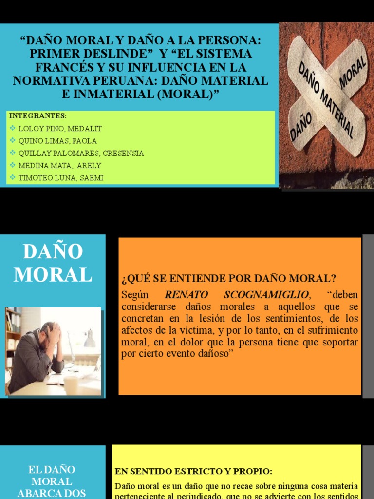 Daño Moral y Daño A La Persona T | PDF | Moralidad | Bienes (Ley)
