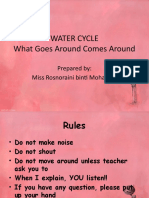 Water Cycle What Goes Around Comes Around: Prepared By: Miss Rosnoraini Binti Mohamad