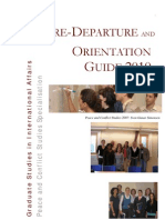 Pre-Departure Orientation for Oslo Peace Studies