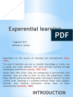 Experential Learning: 2 Agustus 2017 Michael A. Leman