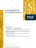 GE1202 Managing Your Personal Finance: Saving