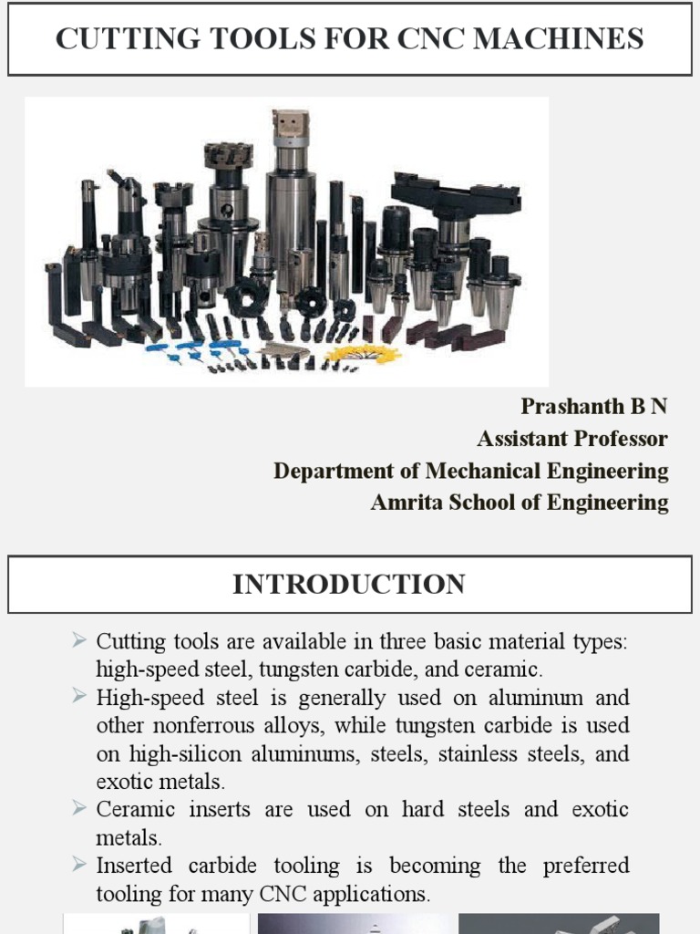 CNC Cutting Tools Overview | PDF | Numerical Control | Steel
