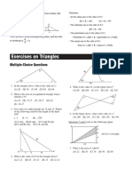 Exercises On Triangles: Multiple-Choice Questions