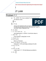 Solution Manual For Advanced Engineering Thermodynamics 4th Ed Adrian Bejan PDF