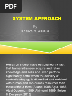 System Approach - Saniya - Abirin