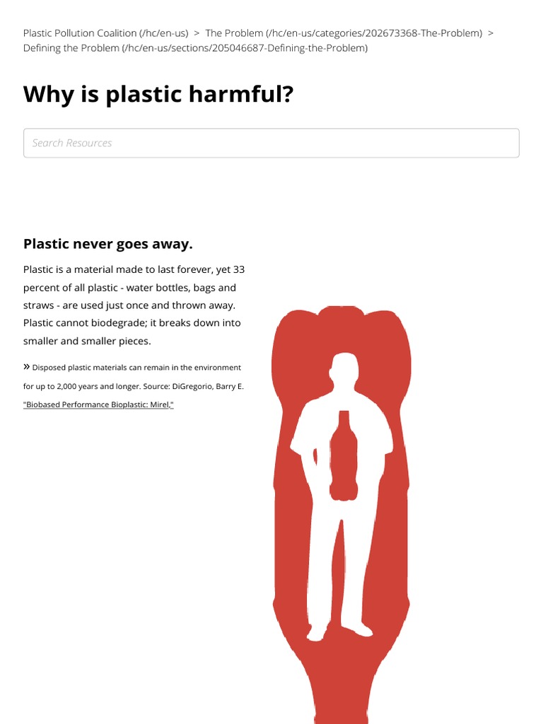 Why Is Plastic Harmful? Plastic Pollution Coalition PDF Debris
