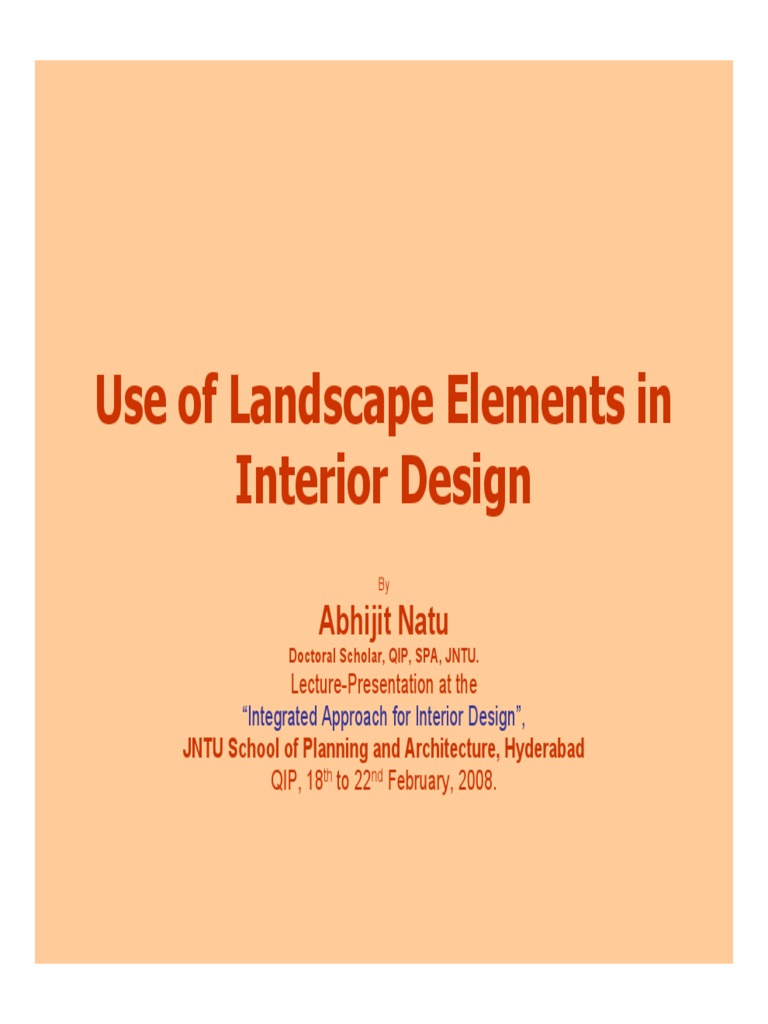 4use of Landscape Elements in Interior Design | PDF | Volatile Organic
