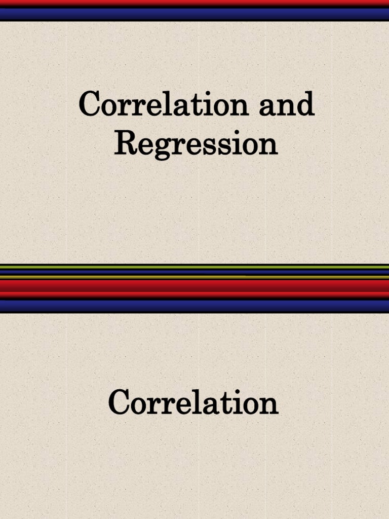 Chapter 5 CORRELATION AND REGRESSION | PDF | Correlation And Dependence ...
