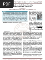 A Study On Stock Market Volatility Pattern of BSE and NSE in India