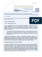 Tratamiento Psicoanalitico Del Trauma y La Personalidad Del Analista