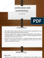 Justification and Methodology