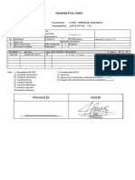 Transmittal Form: Received by Sent by
