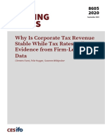 Why Is Corporate Tax Revenue Stable While Tax Rates Fall? Evidence From Firm-Level Data
