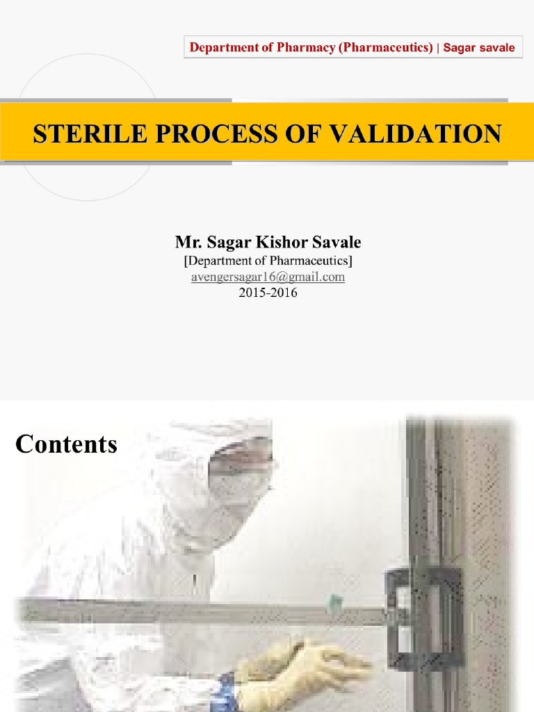 Sterile Process of Validation PDF PDF