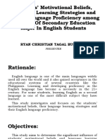 Students' motivational beliefs and language learning strategies impact English proficiency