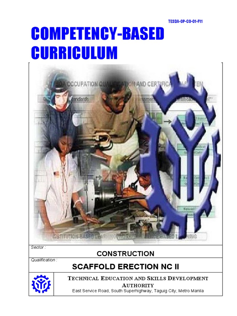 Competency based curriculum tesda op co 01 f11 scaffolding pdf