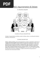 Argumentation and Debate Syllabus Underg PDF