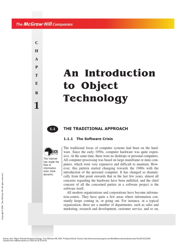 An Introduction To Object Technology: The Traditional Approach | PDF ...