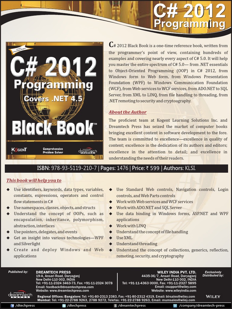 C# 2012 Black Book Overview | PDF | Windows Presentation Foundation | C ...