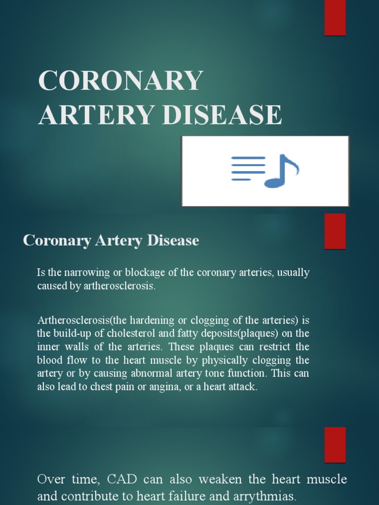 Coronary Artery Disease Overview | PDF | Coronary Circulation | Heart