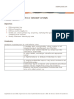 Database Design 9-1: Introduction To Relational Database Concepts Practice Activities