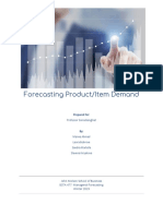 Forecasting Product/Item Demand: John Molson School of Business BSTA 477: Managerial Forecasting Winter 2019