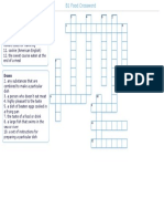B1 Food Crossword PDF