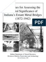 Guidelines For Assessing The Cultural Significance of Indiana's Extant Metal Bridges (1872-1942)