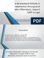 Tipurile de Anestezie Folosite in Tratamentul Chirurgical Al Proceselor Inflamatorii, Regiunii OMF La Copii