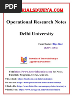 Operational Research Notes 2 - TutorialsDuniya PDF