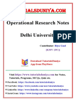 Operational Research Notes 2 - TutorialsDuniya PDF