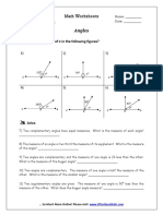 Angles: What Is The Value of in The Following Figures?