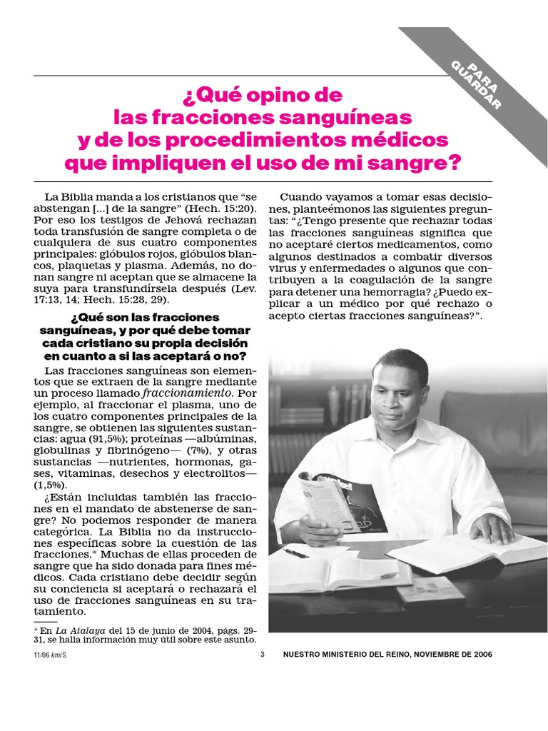 Kmi06 11 ¿Que Opino de Las Fracciones Sanguíneas y de Los