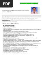 Resume of Md. Maynul Islam