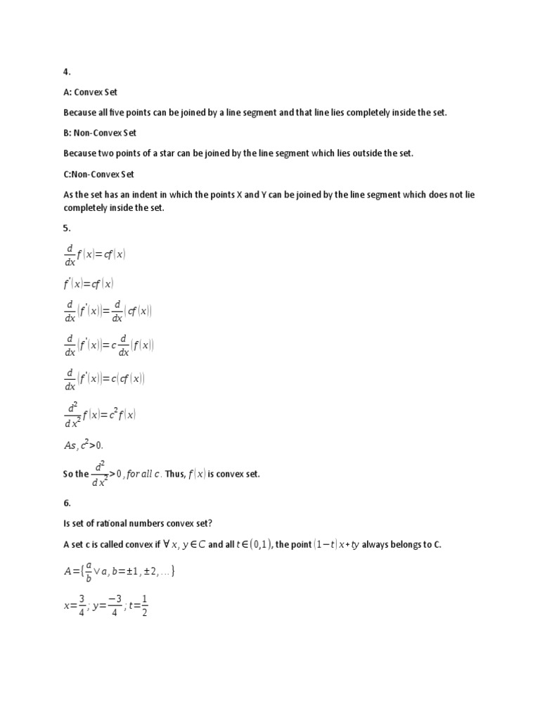 Convex | PDF | Convex Set | Mathematical Optimization