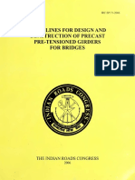 IRC-SP-71 (Guidelines for Design and Construction of Pretensioned Girder of Bridges)