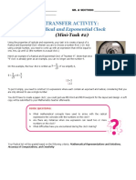 Transfer Activity:: Radical and Exponential Clock