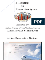 E-Ticketing On Airline Reservation System
